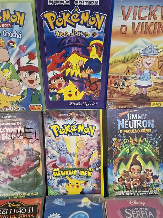 Cassetes desenhos animados Pokemon e outros