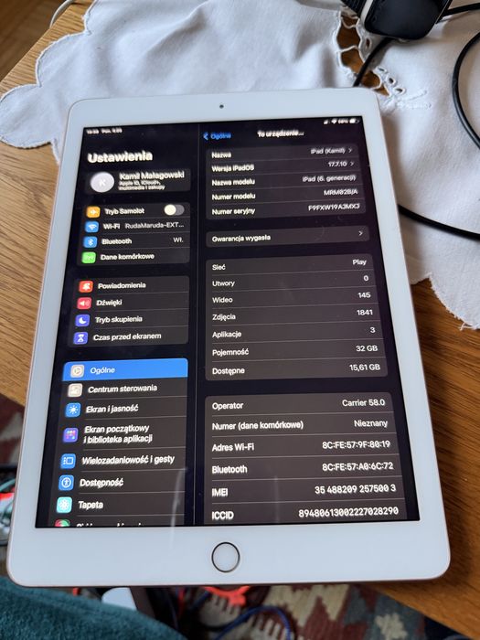 Ipad 6 gen bez blokad z wejsciem sim