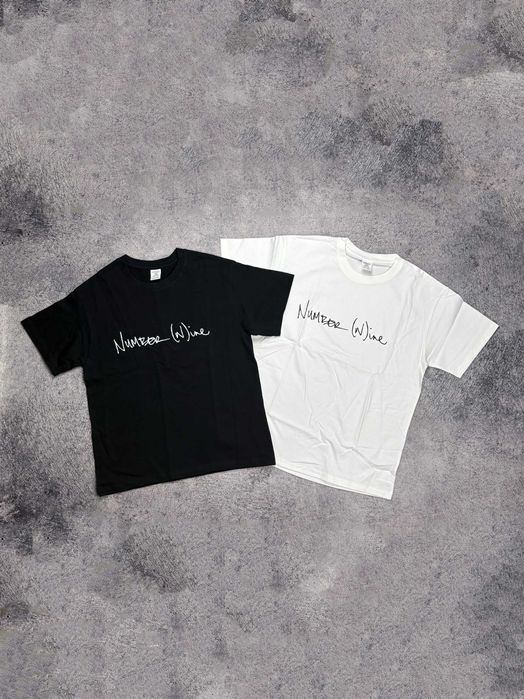 Футболки Number Nine чорні та білі намбер найн archive opium