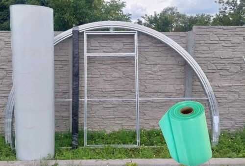 Szklarnia foliowa "Kombi" z poliwęglanem na frontach wym. 3,26x8