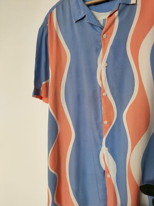 Pastelowa Koszula z Krótkim Rękawem Primark Wiskoza