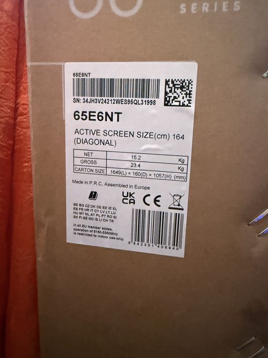 SmartTv Hisense 65' nova na caixa