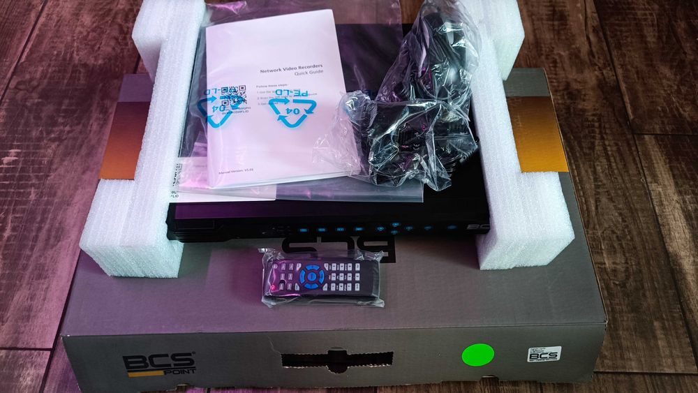 Rejestrator BCS POINT BCS-P-NVR0802 + dysk twardy 1TB WD stan idealny