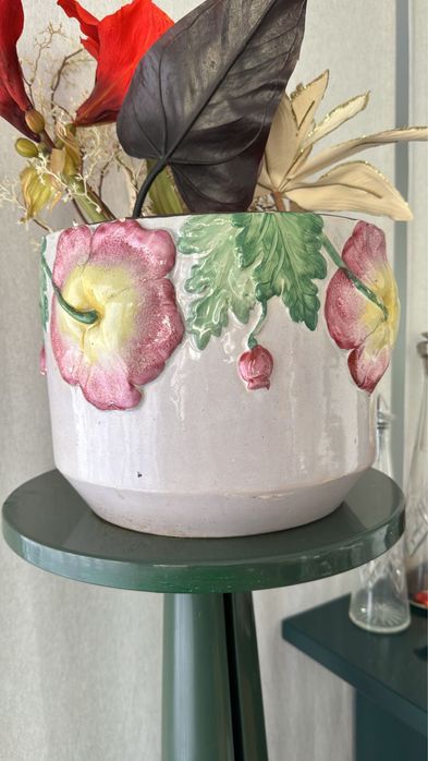 Cachepot antigo em faiança (Majolica)