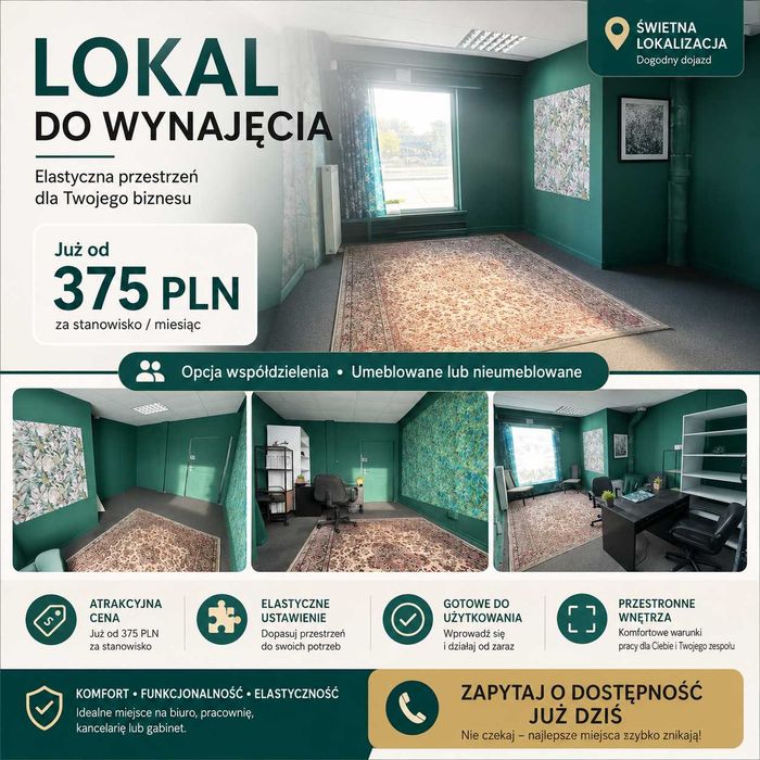 Lokal / Adres Do Rejestracji czy Prowadzenia (TO SHARE) ... Od Zaraz