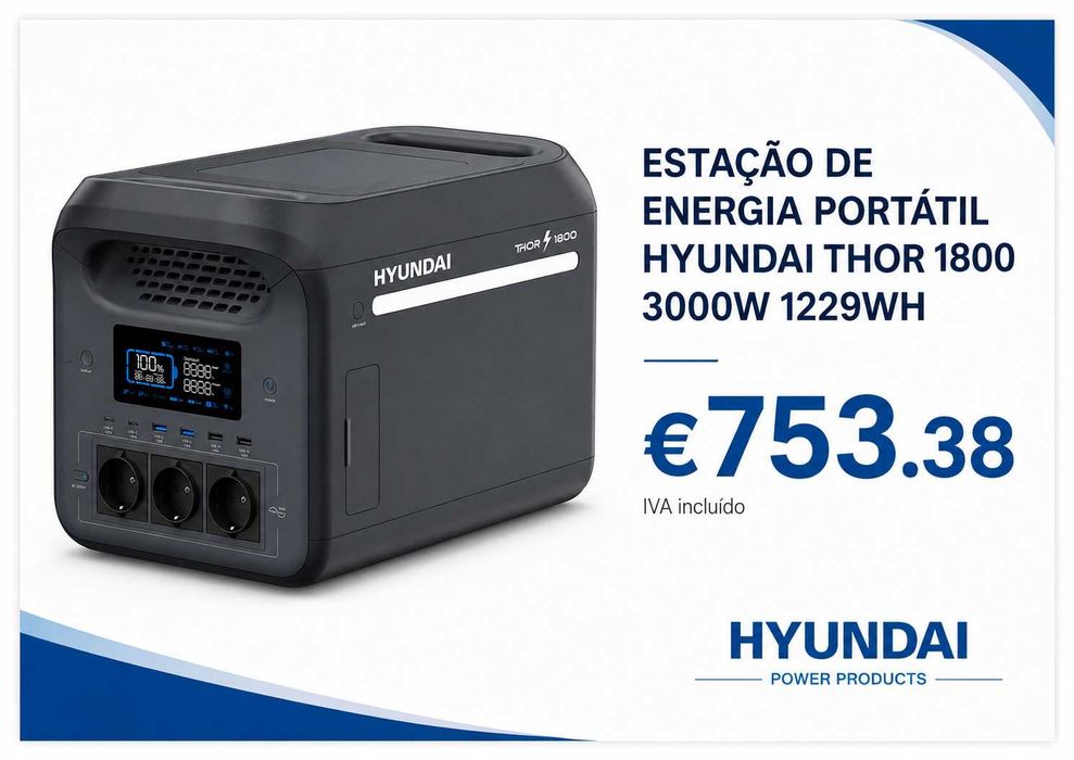 Estação de Energia Portátil HYUNDAI THOR 1800 LL29