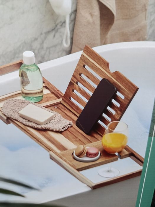 Luksusowa półka taca organizer na wannę domowe SPA na