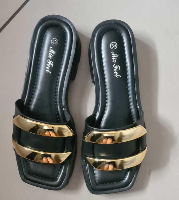 Mix Feel damskie klapki na traktorowej podeszwie  roz 39