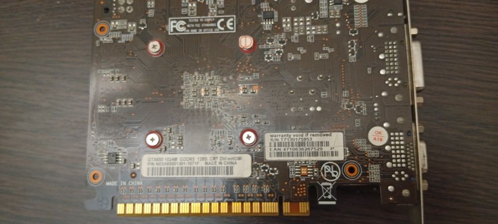 Видеокарта  GTX650 1024 Palit