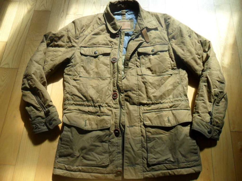 Massimo Dutti-oliwkowa pikowana kurtka S