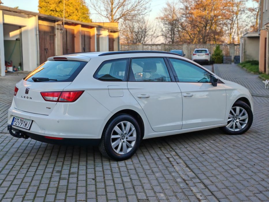 Śliczny Seat Leon III 1.6 TDi 90km 2016r - Salon PL - Stan Bdb - Hak