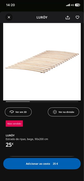 Cama solteiro completa