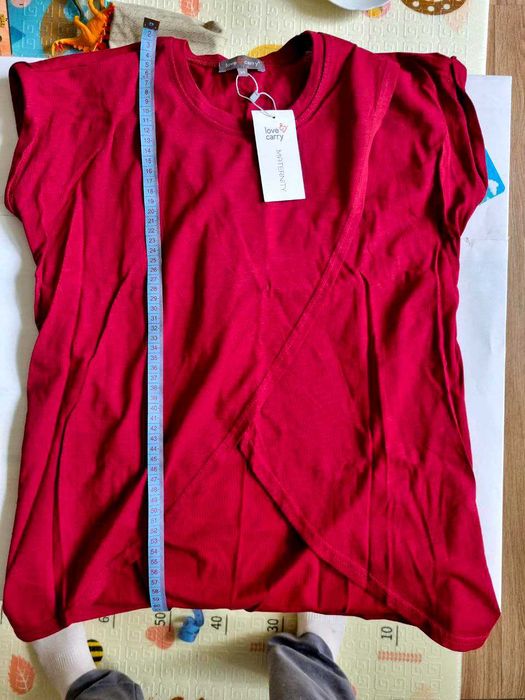 Футболка Love & Carry для вагітних та кормящих на запах S Бордо