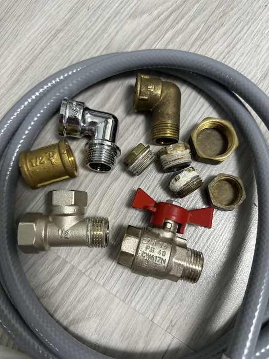 Продам шаровый кран, шланг стиральной машины