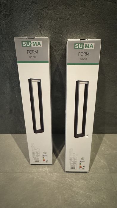 Dwie lampy ogrodowe LED słupek SU-MA FORM 80cm