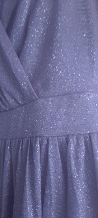 Elegancka liliowa / brokatowa sukienka