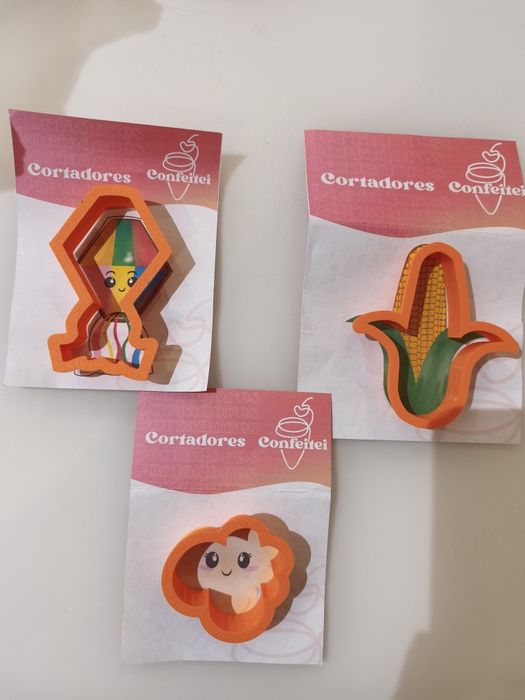 3 cortadores para biscoitos - Festa Popular (Junina)