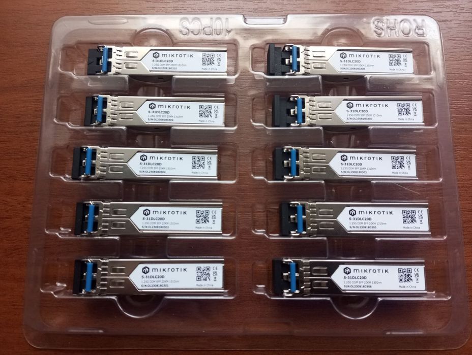 MikroTik SFP module 1.25G SM 20km 1310nm Dual LC-connect