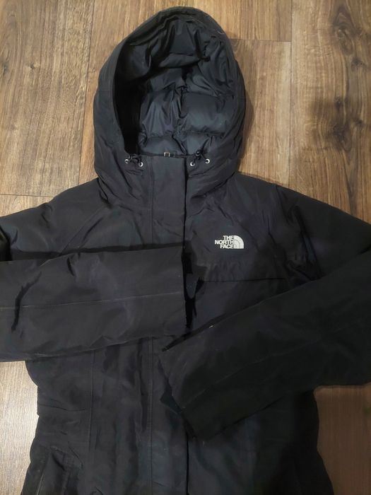 kurtka puchowa The North Face długa z pierzem gęsim