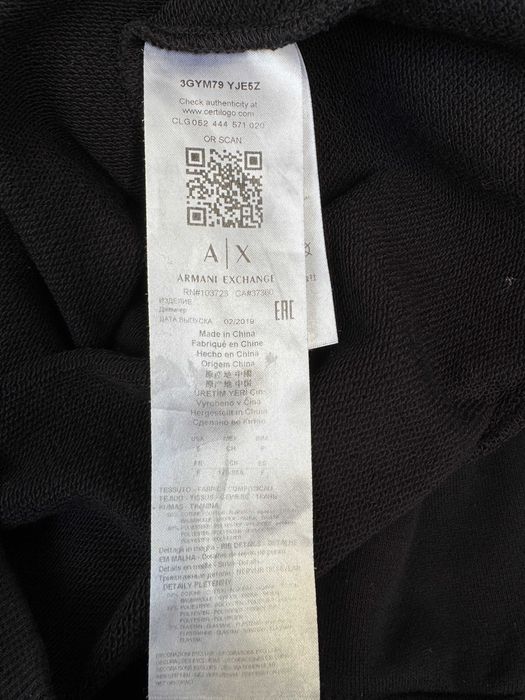 Armani Exchange czarna bluza S