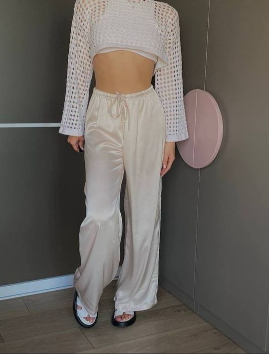 Атласні штани брюки легкі