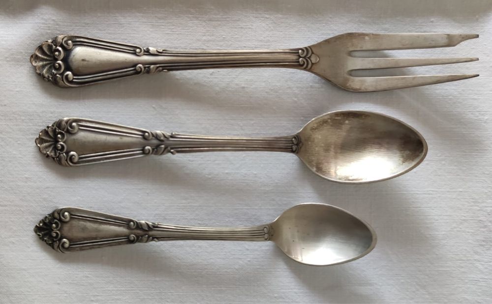 Talheres de prata, marca Topázio