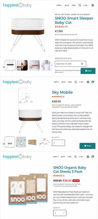 SNOO Smart Sleeper Baby Cot – Berço Inteligente | Quase Novo