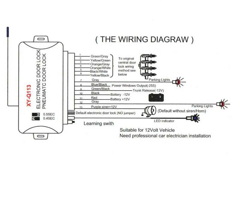 Блок управления центральным замком  P-8014 (2 выкидных ключа)