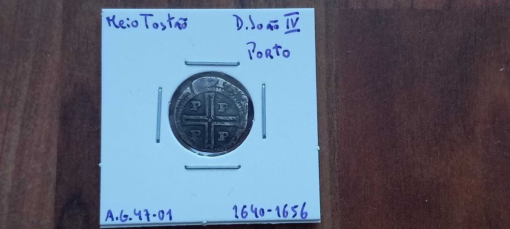 Moeda 1/2 Tostão D. João IV  - Porto