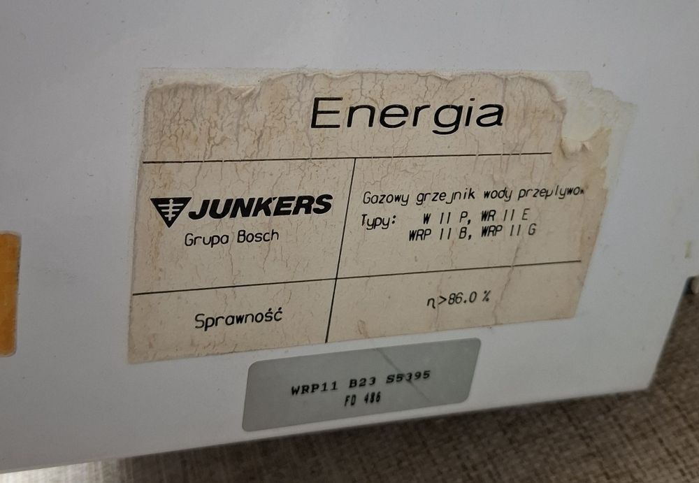 Piecyk gazowy Junkers