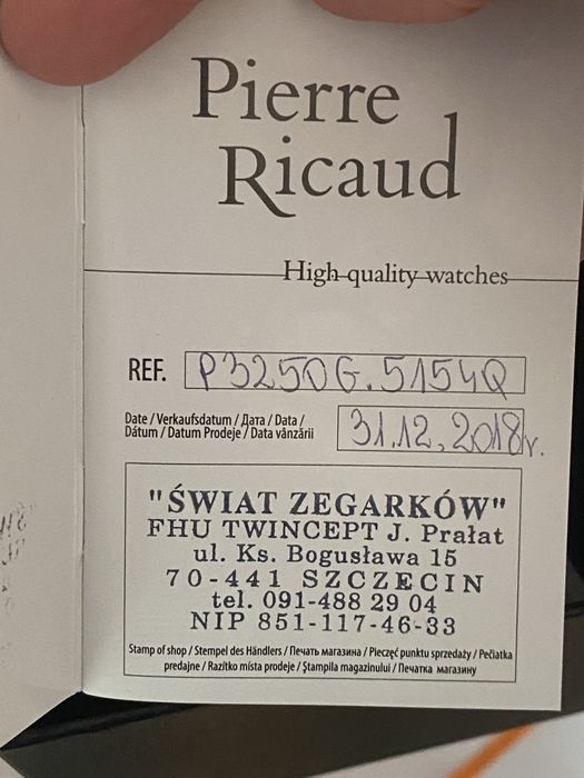 Zegarek męski Pierre Ricaud P3250G5154Q