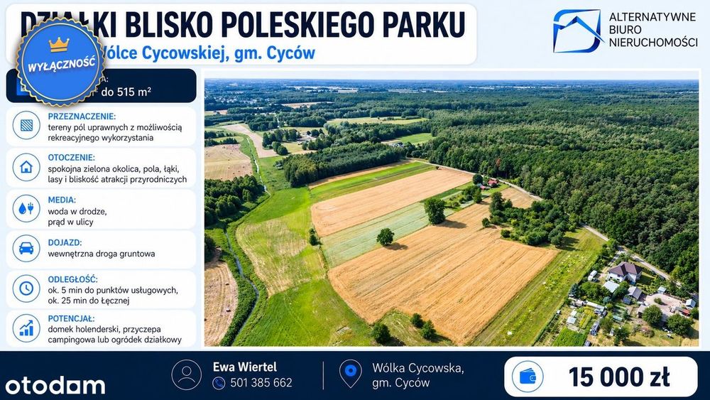 Działki blisko Poleskiego Parku