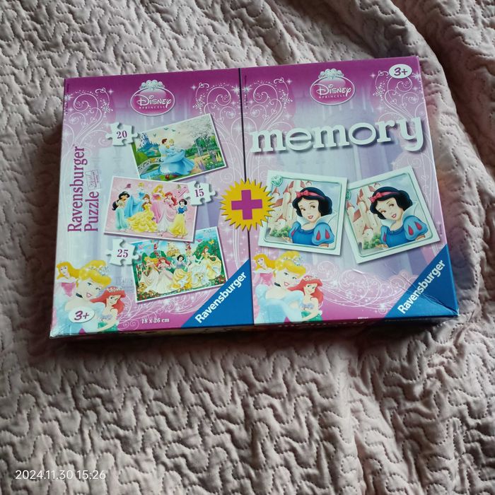Puzzle i memory z księżniczkami Disneya