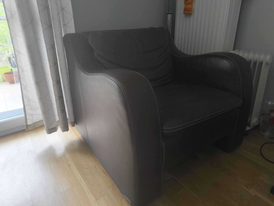 sofa skórzana + fotele "seriaserio"