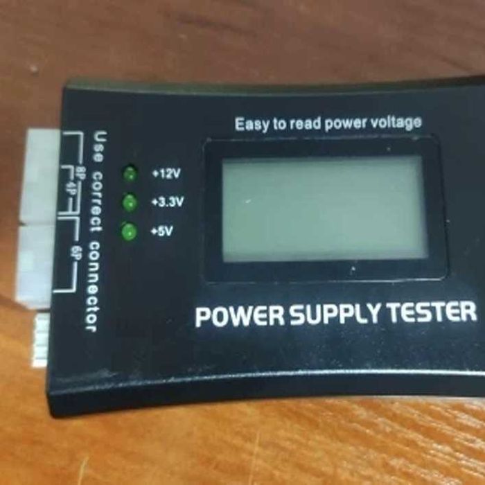 Тестер блока питания с LCD-дисплеем, рабочий, б/у