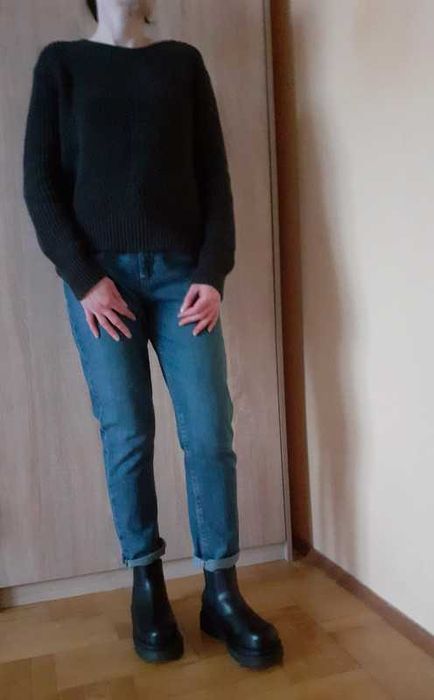 38 Sweter H&M bawełniany bawełna basic casual minimal retro
