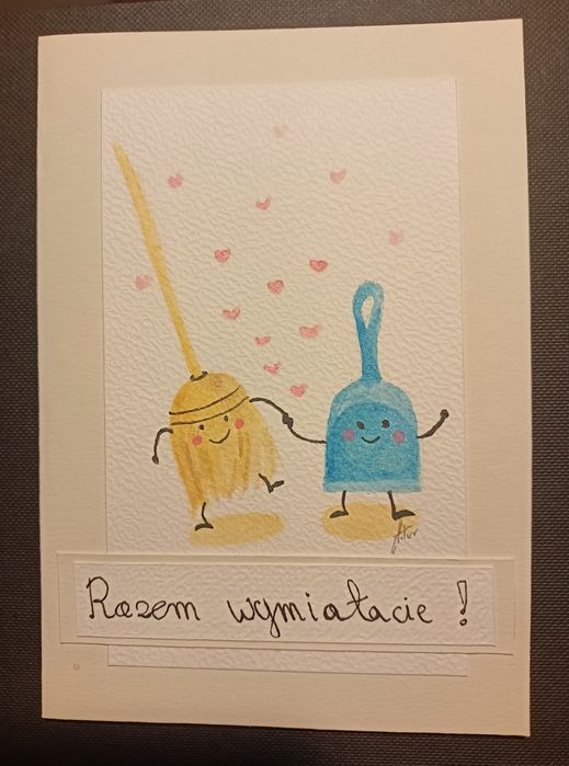 Kartka podarunkowa  malowana akwarelą  personalizowana