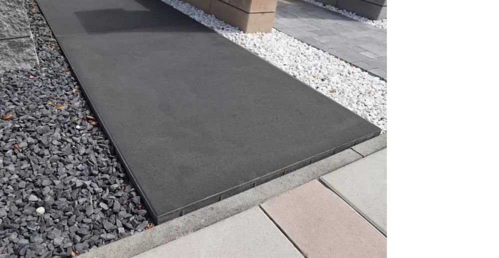 Płyta Betonowa Maxima XL Duża 120x80x8 cm Antracytowy, Kwarcytowy Taras Okazja Promocja