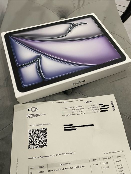 Apple iPad Air 11 M3 Wifi+Cellular 5G Novo Selado