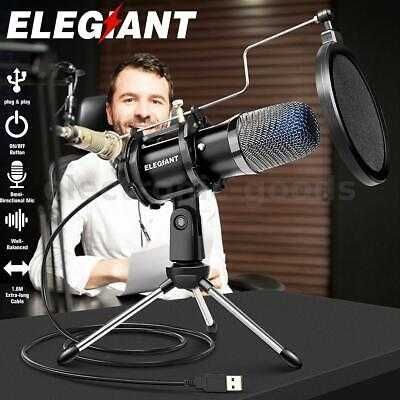 mikrofon do gier statyw tripod studyjny pojemnościowy usb komputerowy