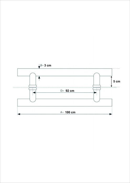 UCHWYT DRZWIOWY poręcz stal nierdzewna 100 cm ANTABA