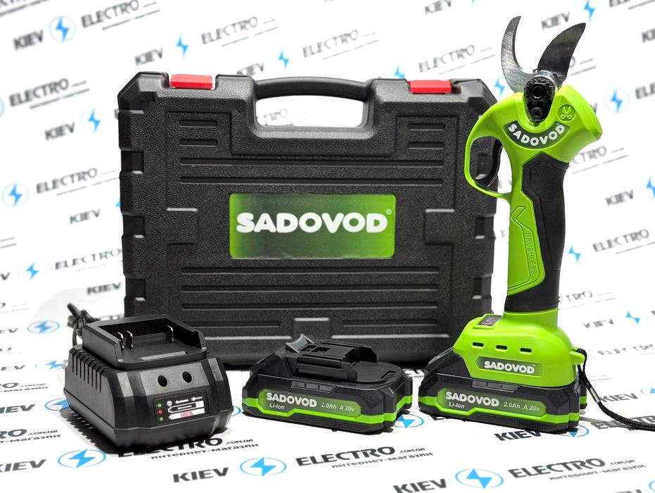 Аккумуляторный секатор SADOVOD SES30E BRUSHLESS Ножницы сталь