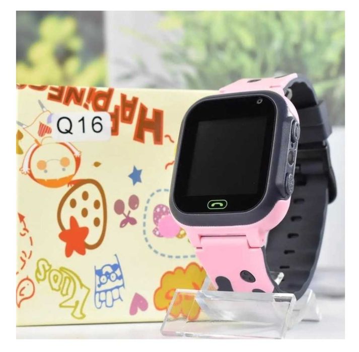Дитячий смарт годинник Q16 smart baby watch pink з сім картою укр мова