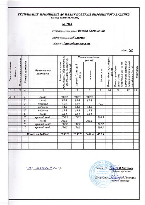 Продаж комерційного приміщення складу площею 2100м.кв