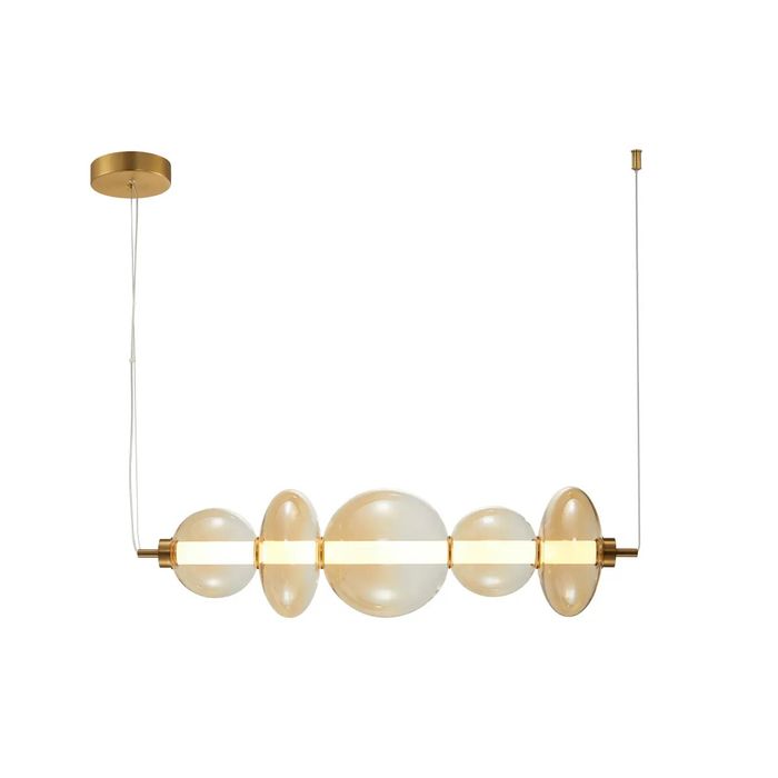 Lampa DAPHNE dymione szkło PND-24352-40W-AB-AMB