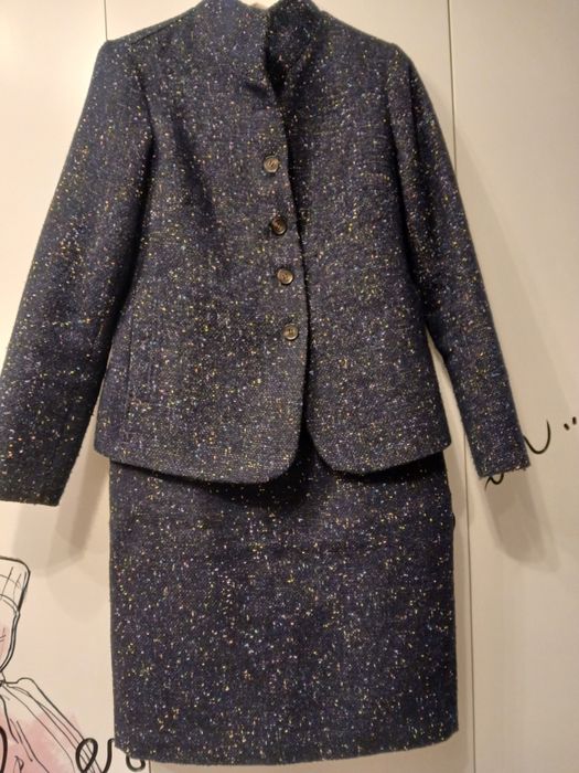 Komplet żakiet i spódnica Tatuum roz.38  granatowy  bardzo ciepły!