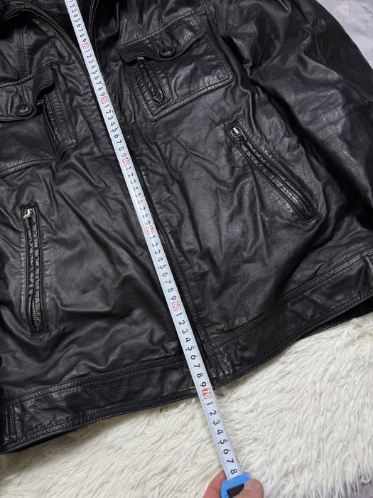 Італійська шкіряна чоловіча куртка з утепленням franco marcello