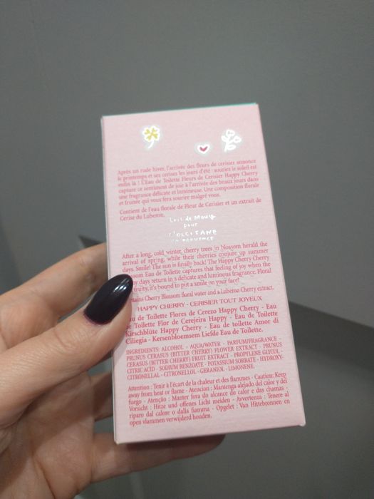 Nowe perfumy L'occitane fleurs de cerisier 50 ml happy cherry