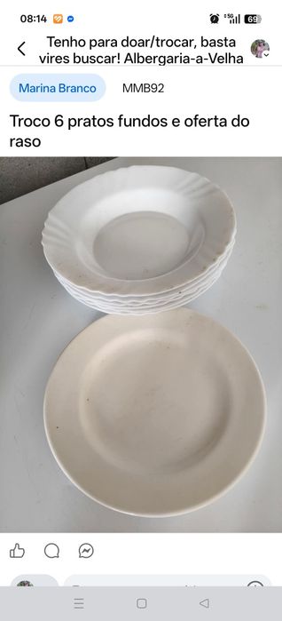 Louça variada usada