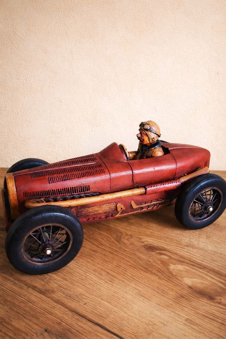 Bugatti – duży, drewniany model wyścigowy, lata 70, Grand Prix